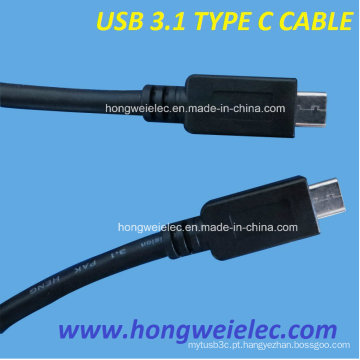 Conector Tipo de fio Cc a C Cabo USB 3.1 USB